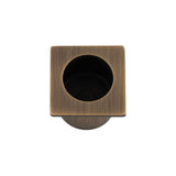 High quality image of Alexander & Wilks - Sliding Door Finger Edge Pull (Square) Antique Brass | Sku. aw993ab | Trade Door Handles.