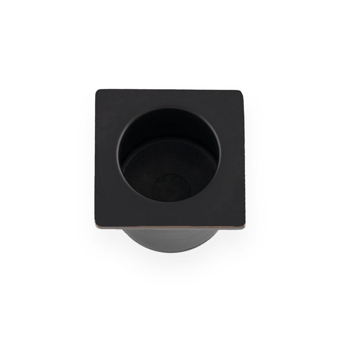 This is an image of Alexander & Wilks - Sliding Door Finger Edge Pull (Square) Black AW993BL available to order from Trade Door Handles in Kendal, quick delivery and discounted prices.