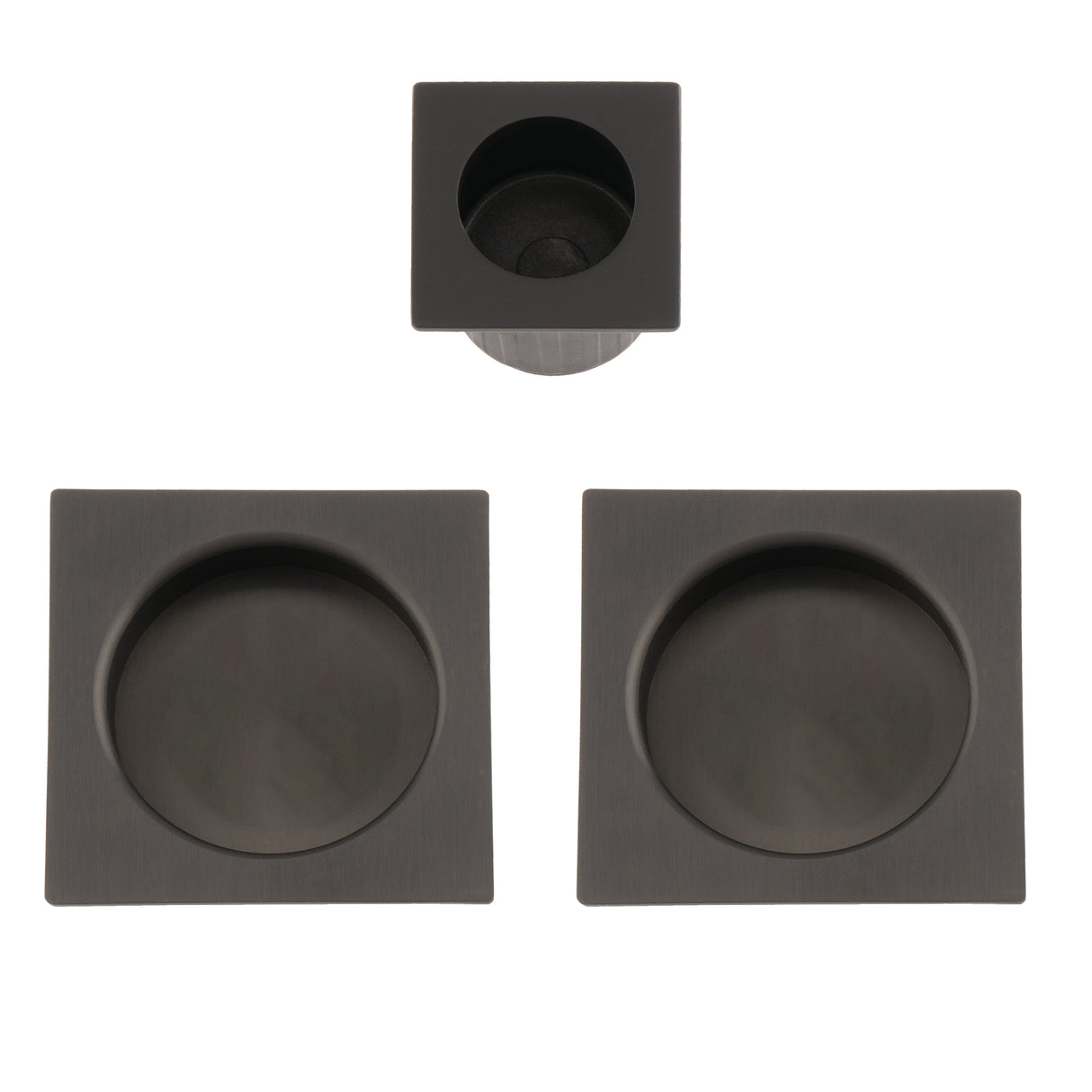 High quality image of Alexander & Wilks - Sliding Door Pull Kit Square Dark Bronze Pvd | Sku.AW995DBZPVD | Trade Door Handles.