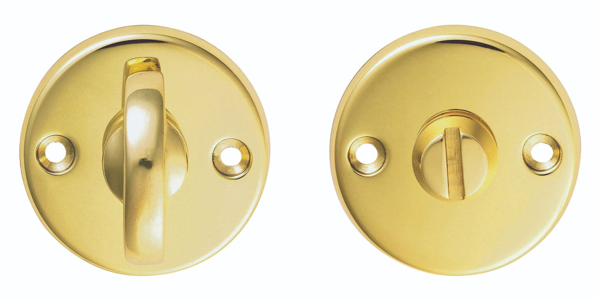 High quality image of Carlisle Brass - Plain Turn and Release - Polished Brass | Sku. b12 | Trade Door Handles.