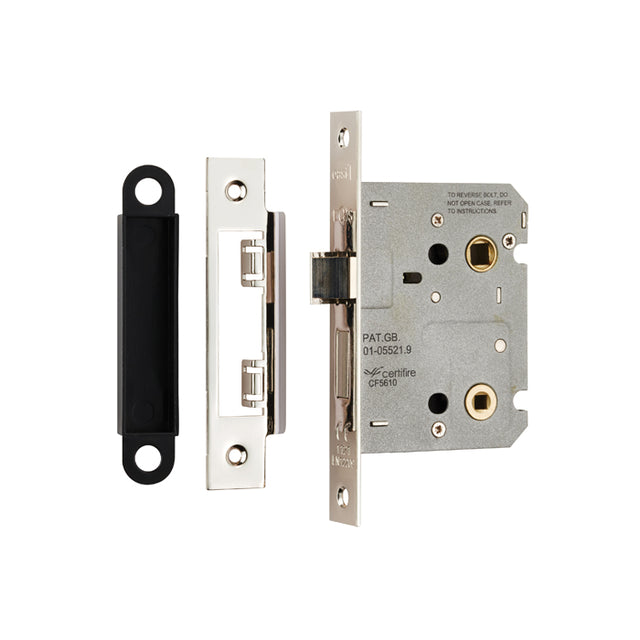 High quality image of Eurospec - Easi-T Residential Bathroom Lock 78mm - Nickel Plate | Sku. bae5030np | Trade Door Handles.