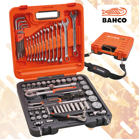 Bahco 98 Piece Socket & Mechanics Tool Set with Carry Strap