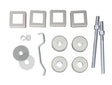 High quality image of Eurospec - Back To Back Fixing Pack - Square - Satin Stainless Steel | Sku. bbf1019sss-sq | Trade Door Handles.