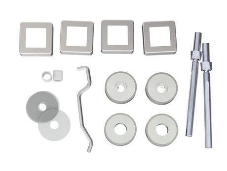 High quality image of Eurospec - Back To Back Fixing Pack - Square - Satin Stainless Steel | Sku. bbf1019sss-sq | Trade Door Handles.