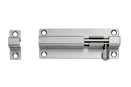 High quality image of Eurospec - Straight Barrel Bolt - Satin Stainless Steel | Sku. bbt1100sss | Trade Door Handles.