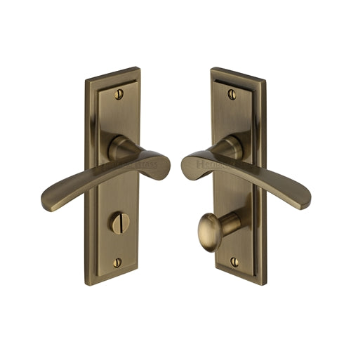 Sorrento Door Handle for Bathroom Boston Design Antique on Zinc Finish
