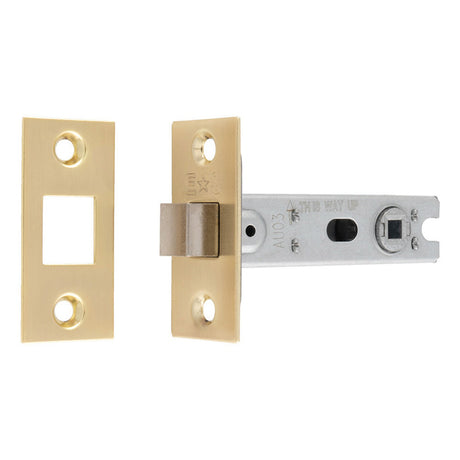 High quality image of Eurospec - Bolt-Through Tubular Deadbolt - Satin Brass - 76mm | Sku. btd30sb | available to order from Trade Door Handles in Kendal.