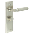 High quality image of Burlington - Piccadilly Door Handle Bathroom Backplate Satin Nickel & Turn & Release Sku. BUR-40SN-453SN-81SN