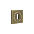 High quality image of Burlington - Standard Keyway Escutcheons Square Plain Rose Antique Brass Sku. BUR-60AB-171AB