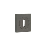 High quality image of Burlington - Standard Keyway Escutcheons Square Plain Rose Dark Bronze Sku. BUR-60DB-171DB