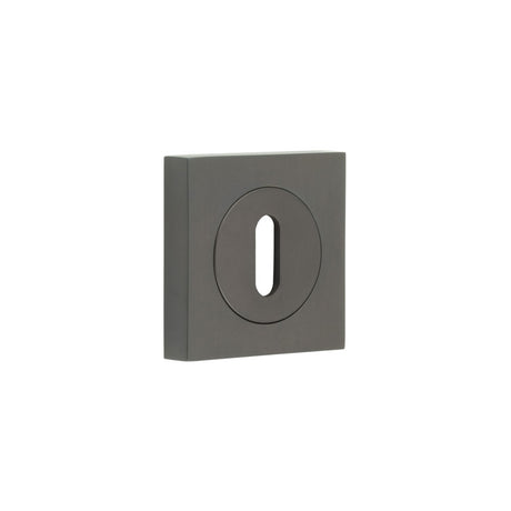 High quality image of Burlington - Standard Keyway Escutcheons Square Plain Rose Dark Bronze Sku. BUR-60DB-171DB