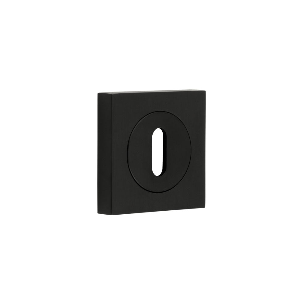 High quality image of Burlington - Standard Keyway Escutcheons Square Plain Black Sku. BUR-60MB-171MB