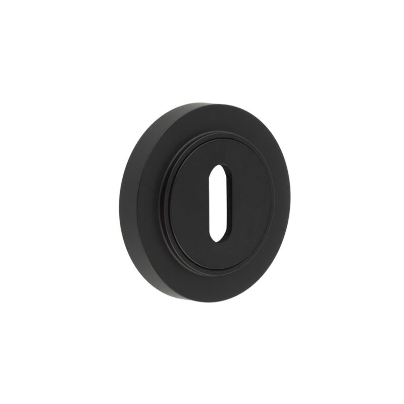 High quality image of Burlington - Standard Keyway Escutcheons Plain Rose Black Sku. BUR-60MB-71MB