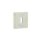 High quality image of Burlington - Standard Keyway Escutcheons Square Plain Rose Polished Nickel Sku. BUR-60PN-171PN