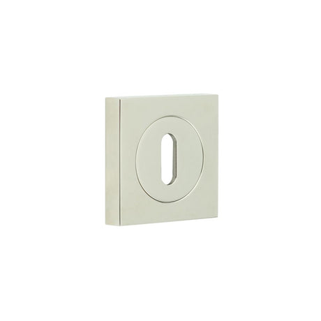 High quality image of Burlington - Standard Keyway Escutcheons Square Plain Rose Polished Nickel Sku. BUR-60PN-171PN