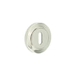 High quality image of Burlington - Standard Keyway Escutcheons Chamfered Rose Polished Nickel Sku. BUR-60PN-72PN