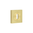 This is an image showing the Frelan - Burlington Standard Keyway Escutcheons Square Plain Rose Satin Brass available to order from Trade Door Handles in Kendal