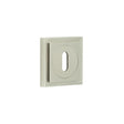High quality image of Burlington - Standard Keyway Escutcheons Square Stepped Rose Satin Nickel Sku. BUR-60SN-173SN