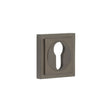 High quality image of Burlington - Euro Profile Escutcheons Square Stepped Rose Dark Bronze Sku. BUR-61DB-173DB
