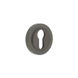 High quality image of Burlington - Euro Profile Escutcheons Plain Rose Dark Bronze Sku. BUR-61DB-71DB