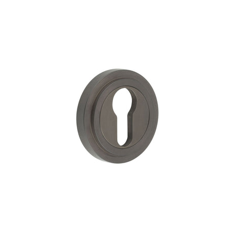 High quality image of Burlington - Euro Profile Escutcheons Stepped Rose Dark Bronze Sku. BUR-61DB-73DB