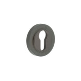 High quality image of Burlington - Euro Profile Escutcheons Knurled Rose Dark Bronze Sku. BUR-61DB-75DB