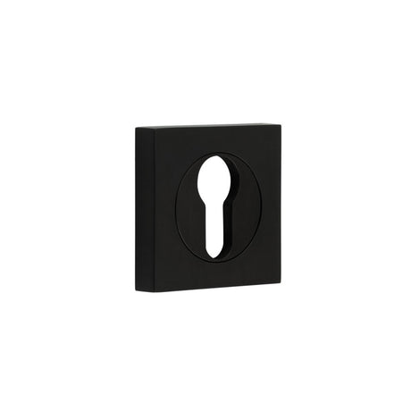 High quality image of Burlington - Euro Profile Escutcheons Square Plain Rose Black Sku. BUR-61MB-171MB
