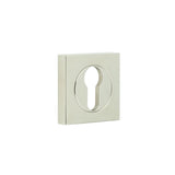 High quality image of Burlington - Euro Profile Escutcheons Square Plain Rose Polished Nickel Sku. BUR-61PN-171PN