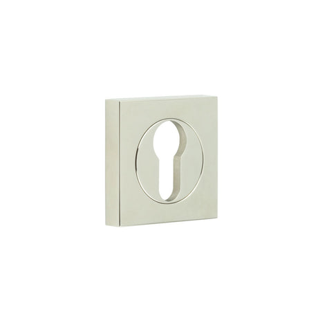 High quality image of Burlington - Euro Profile Escutcheons Square Plain Rose Polished Nickel Sku. BUR-61PN-171PN