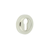 High quality image of Burlington - Euro Profile Escutcheons Plain Rose Polished Nickel Sku. BUR-61PN-71PN