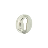 High quality image of Burlington - Euro Profile Escutcheons Chamfered Rose Polished Nickel Sku. BUR-61PN-72PN
