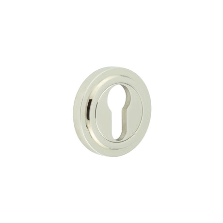 High quality image of Burlington - Euro Profile Escutcheons Stepped Rose Polished Nickel Sku. BUR-61PN-73PN
