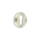 High quality image of Burlington - Euro Profile Escutcheons Reeded Rose Polished Nickel Sku. BUR-61PN-74PN