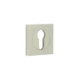 High quality image of Burlington - Euro Profile Escutcheons Square Plain Rose Satin Nickel Sku. BUR-61SN-171SN