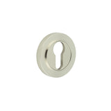 High quality image of Burlington - Euro Profile Escutcheons Plain Rose Satin Nickel Sku. BUR-61SN-71SN