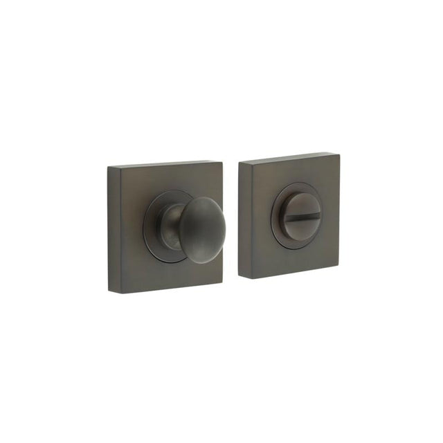 This is an image showing the Frelan - Burlington Turns & Releases Inner 1 Square Plain Rose Dark Bronze available to order from Trade Door Handles in Kendal