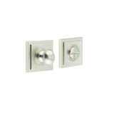 High quality image of Burlington - Turns & Releases Inner 1 Square Stepped Rose Satin Nickel Sku. BUR-80SN-152SN