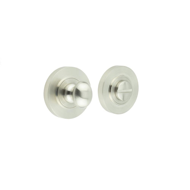 This is an image showing the Frelan - Burlington Turns & Releases Inner 1 Plain Rose Satin Nickel available to order from Trade Door Handles in Kendal