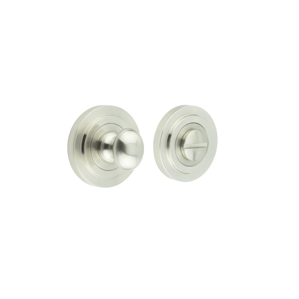 High quality image of Burlington - Turns & Releases Inner 1 Stepped Rose Satin Nickel Sku. BUR-80SN-52SN