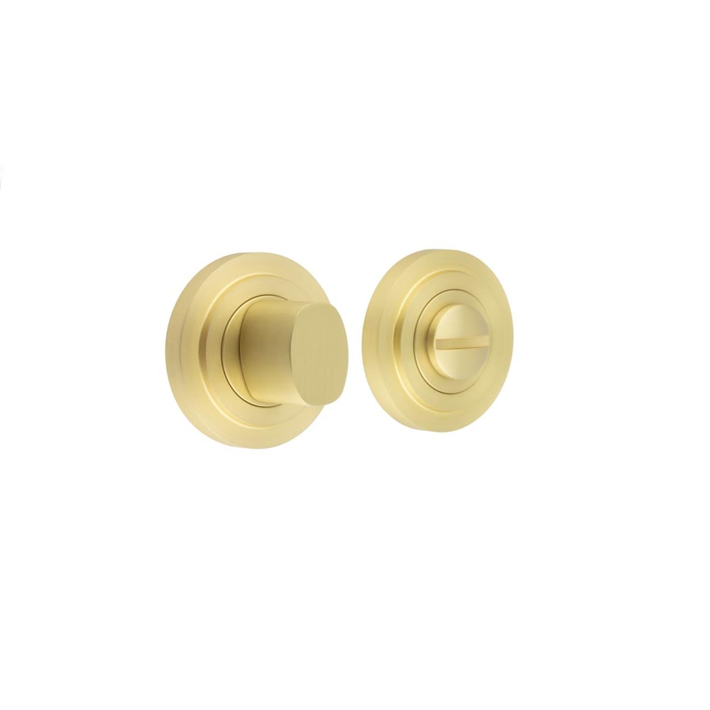 This is an image showing the Frelan - Burlington Turns & Releases Inner 3 Stepped Rose Satin Brass available to order from Trade Door Handles in Kendal