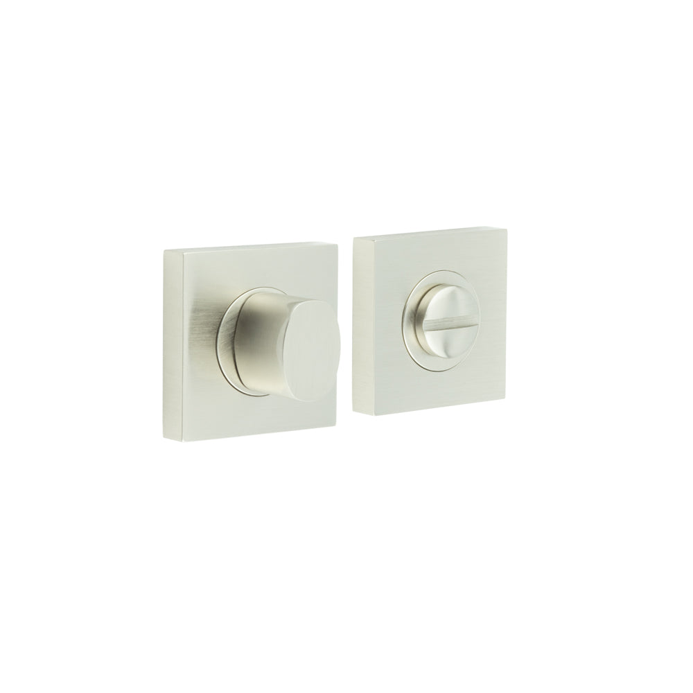 High quality image of Burlington - Turns & Releases Inner 3 Square Plain Rose Satin Nickel Sku. BUR-81SN-150SN