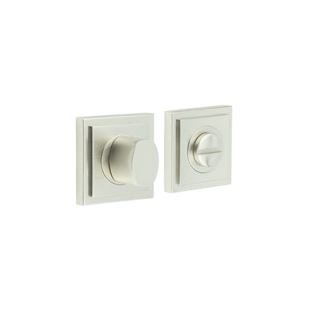 High quality image of Burlington - Turns & Releases Inner 3 Square Stepped Rose Satin Nickel Sku. BUR-81SN-152SN