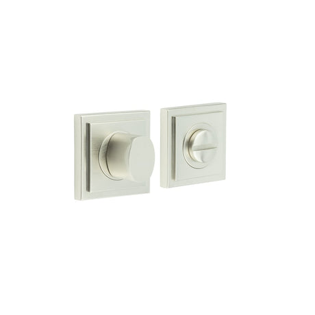 This is an image showing the Frelan - Burlington Turns & Releases Inner 3 Square Stepped Rose Satin Nickel available to order from Trade Door Handles in Kendal