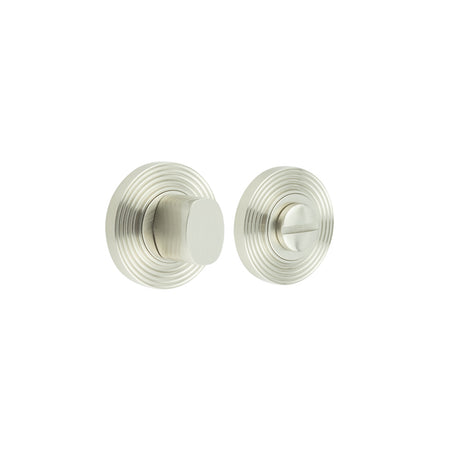 High quality image of Burlington - Turns & Releases Inner 3 Reeded Rose Satin Nickel Sku. BUR-81SN-53SN