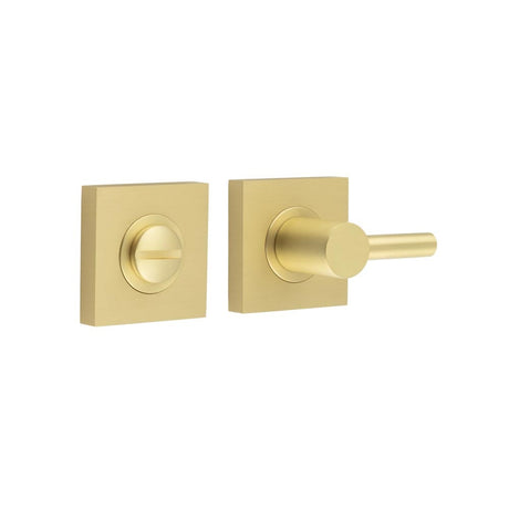 This is an image showing the Frelan - Burlington Easy Turn & Release Square Plain Rose Satin Brass available to order from Trade Door Handles in Kendal