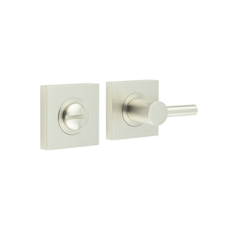 This is an image showing the Frelan - Burlington Easy Turn & Release Square Plain Rose Satin Nickel available to order from Trade Door Handles in Kendal