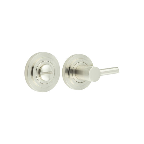 This is an image showing the Frelan - Burlington Easy Turn & Release Stepped Rose Satin Nickel available to order from Trade Door Handles in Kendal