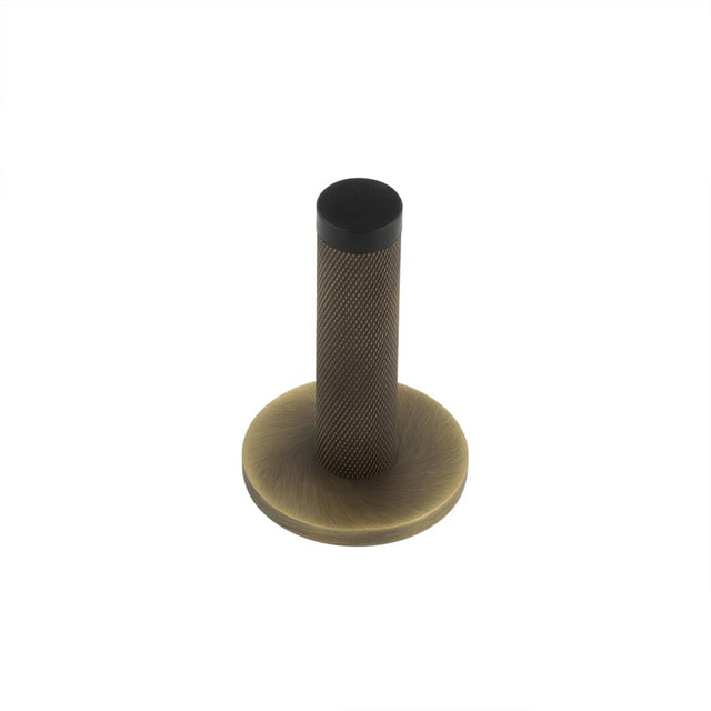 High quality image of Burlington - Knurled Wall Mounted Doorstops Plain Rose Antique Brass Sku. BUR-968AB-971AB