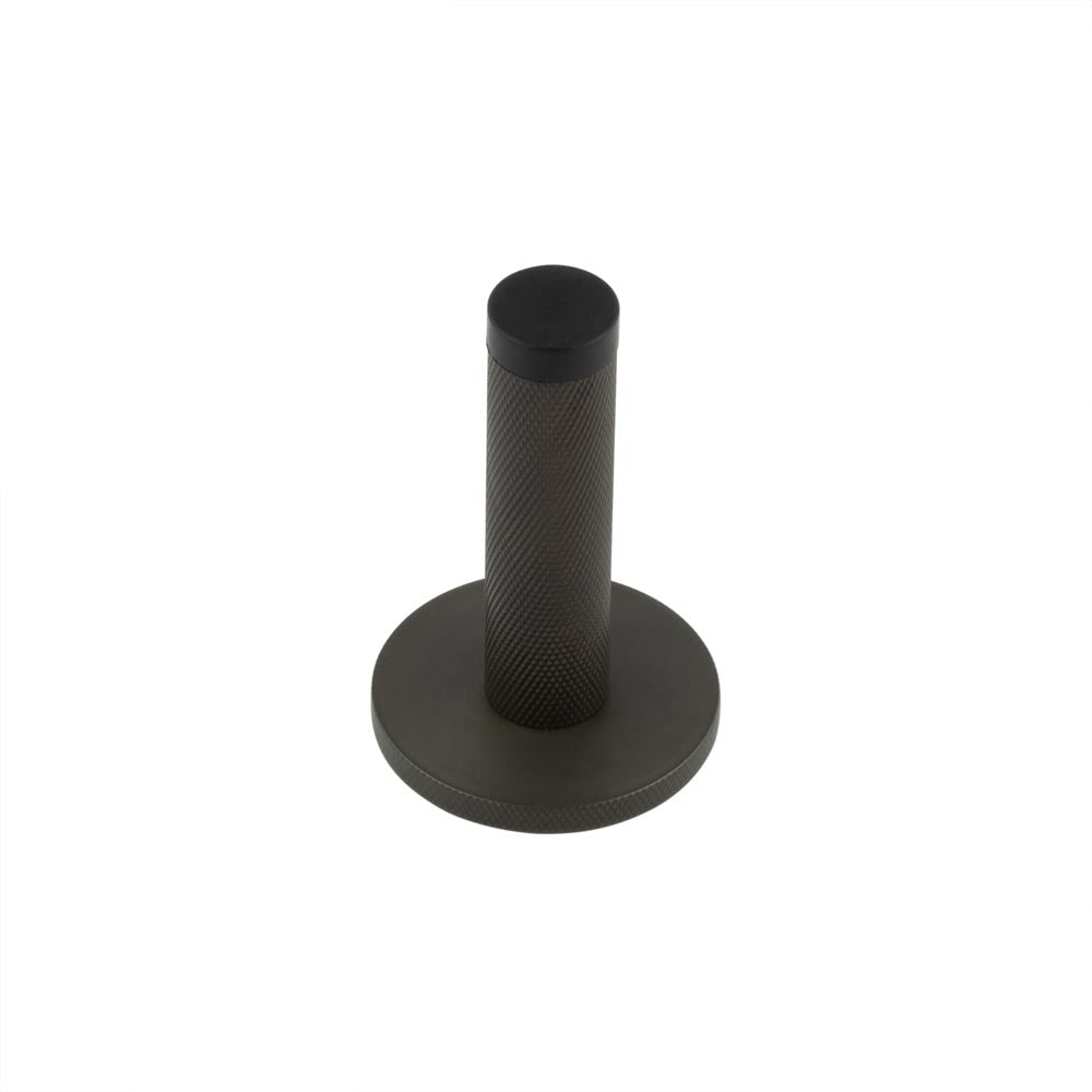 High quality image of Burlington - Knurled Wall Mounted Doorstops Knurled Rose Dark Bronze Sku. BUR-968DB-969DB