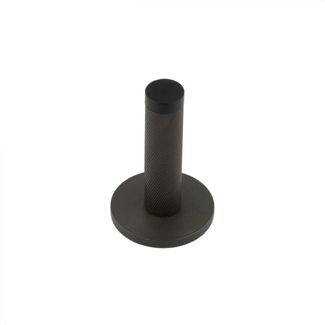 High quality image of Burlington - Knurled Wall Mounted Doorstops Knurled Rose Dark Bronze Sku. BUR-968DB-969DB